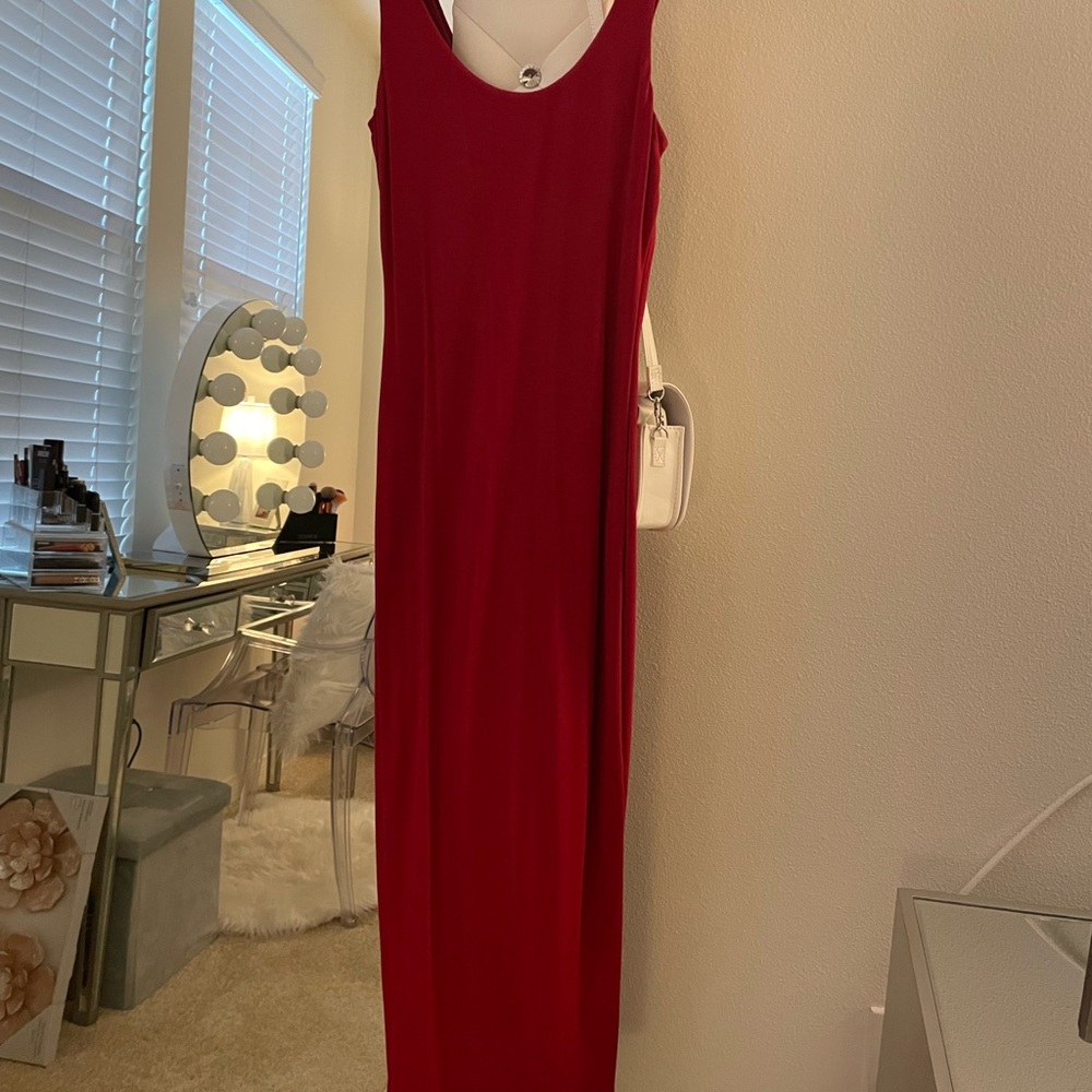 MAJOR CLOSET SALE. MORE ITEMS TO COME. Red midi dress. Lined.